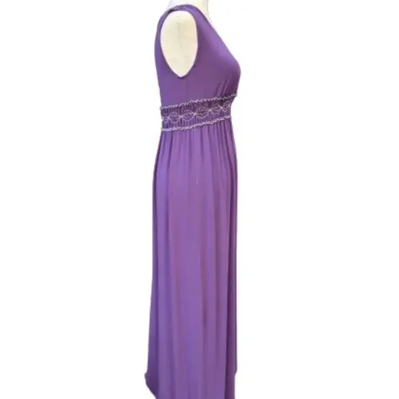 Max Studio Purple Sleeveless Maxi Dress Size Small - Picture 5 of 8